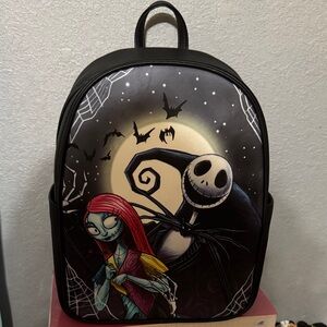 The Nightmare Before Christmas Jack & Sally Graphic Backpack - Black